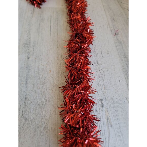 Large red tinsel candy cane Xmas home decor figure hang - Picture 3 of 6